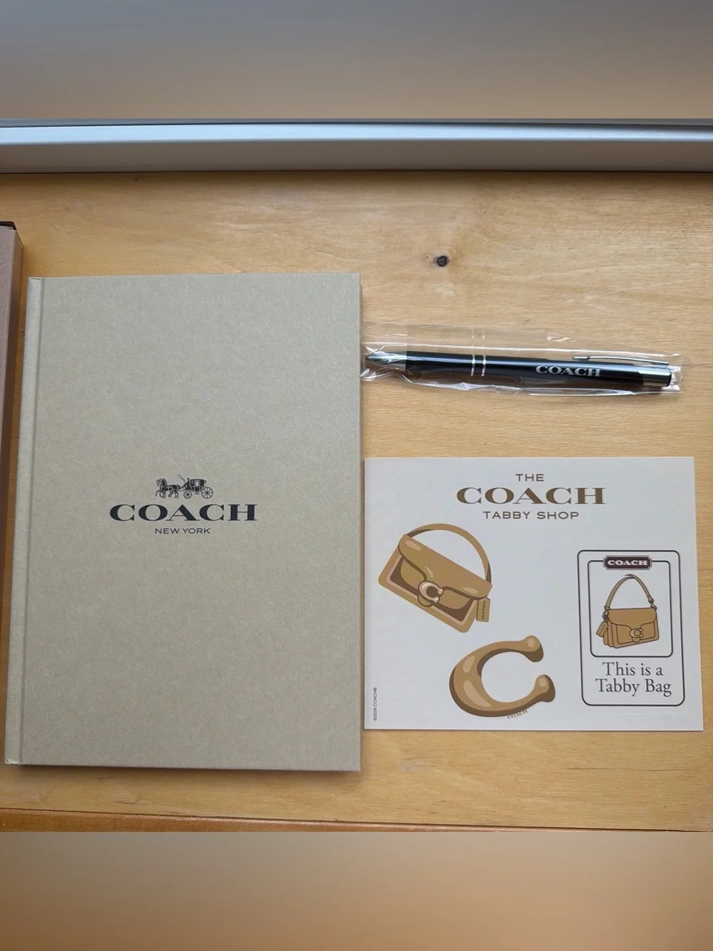 Coach Tabby Shop Pop-Up Limited Edition Notebook, Pen & Sticker Set New in a box